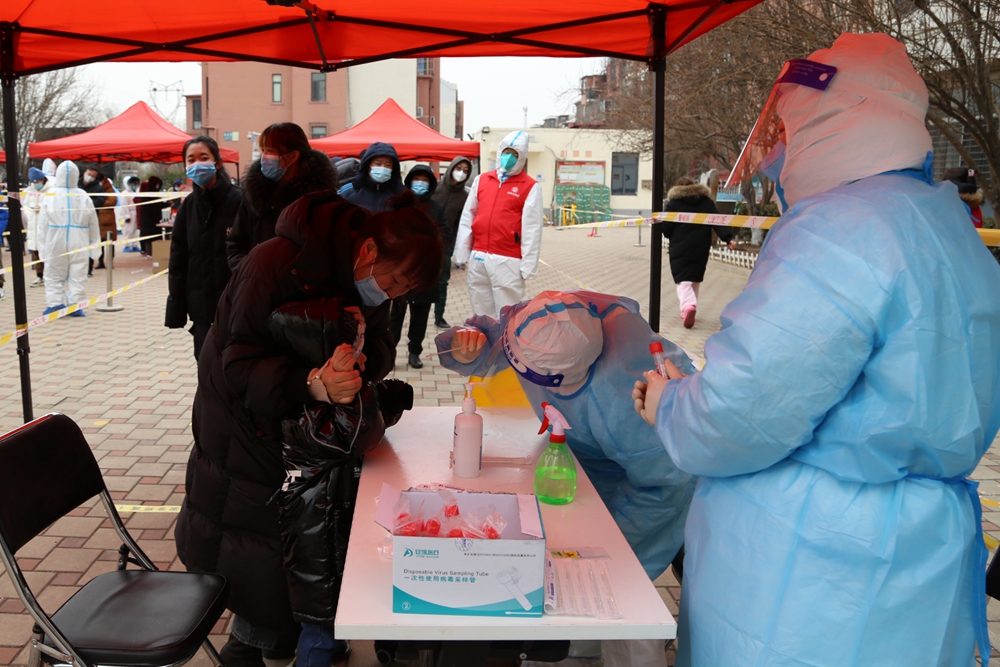 天寒地冻人心暖大港中医人28个点位助力滨海二筛