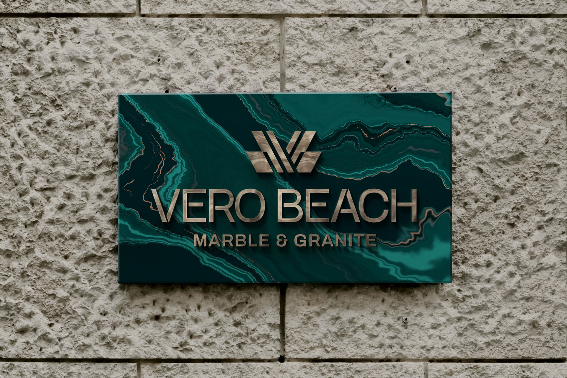 VI品牌设计：“抽象化”——VeroBeachMarbleGranite大理石品牌