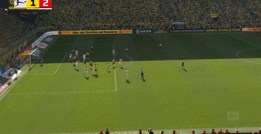 德甲多特2-1击败不莱梅,拜仁4-0胜多特罗伊斯射门