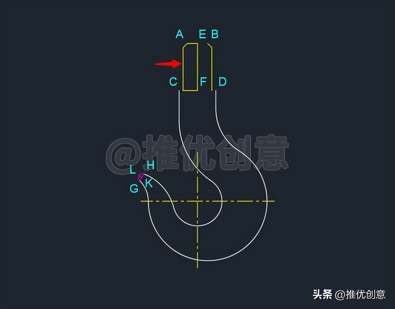 绘制三维吊钩（上）三维建模cad画图教程工程制图autocadCAD习题