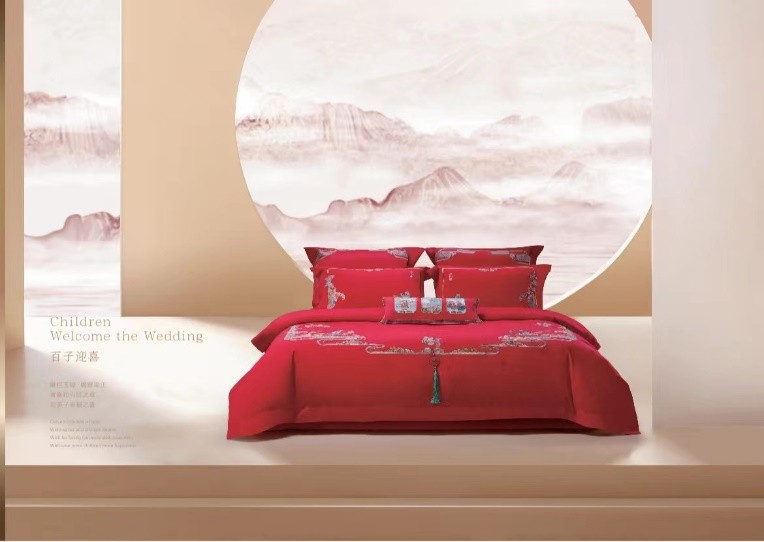 水星家纺婚庆高端四件套最新款,水星家纺婚庆四件套最新款