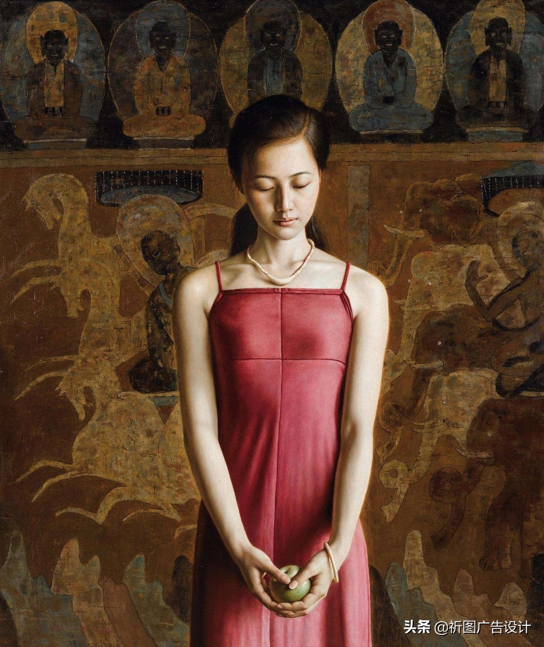 艺术家顾致农教授油画作品——古典美女人体油画欣赏