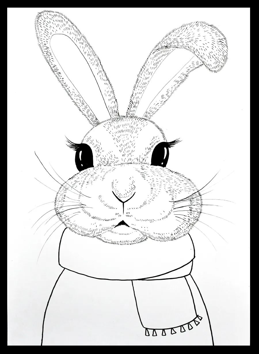 小兔子怎么画简单又可爱儿童画,兔年可爱儿童画小兔子提灯笼