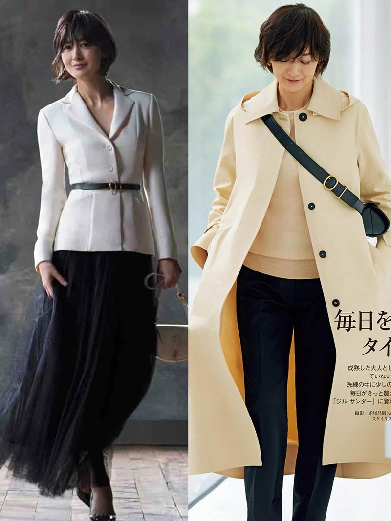 50多岁的日本模特富冈佳子,50岁日本女性富冈佳子冬季穿衣