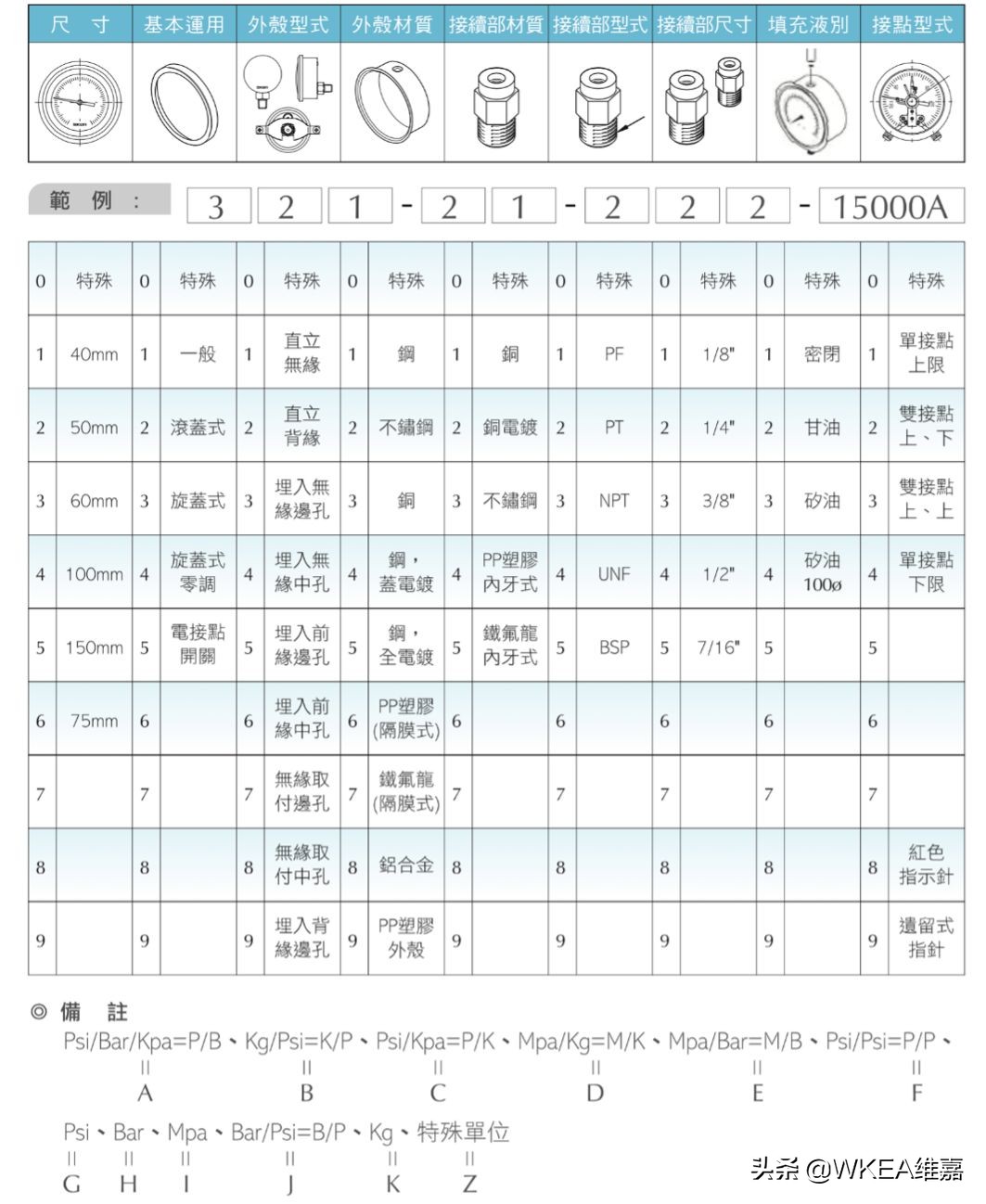 压力表规格型号怎么写,压力表规格参数怎么选