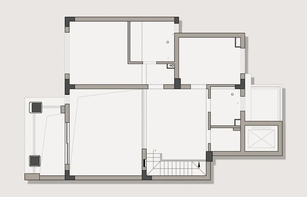 金丝桃木楼梯装修效果图,门面阁楼楼梯的巧妙设计