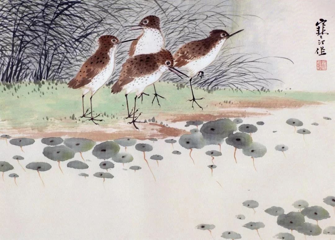 江寒汀写意黑山雀石榴花图,江寒汀写意花鸟千峰竞秀原作尺寸