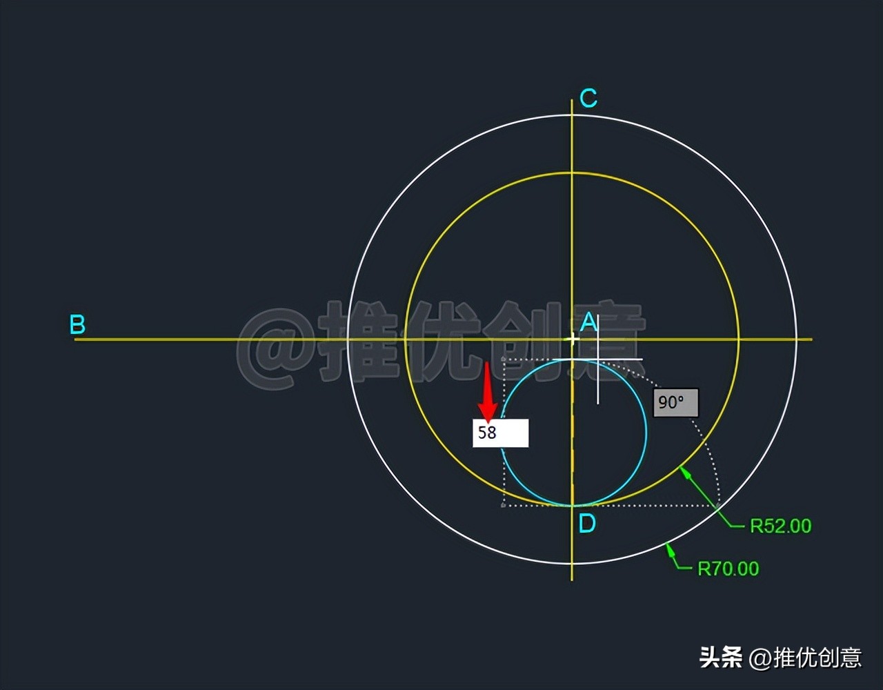 cad制图初学入门图纸怎样画圆,cad机械制图圆教程
