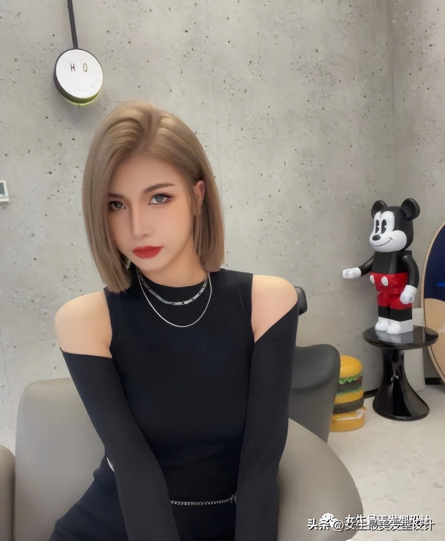 高冷齐肩发又酷又飒图片,超a超飒的女生齐肩短发