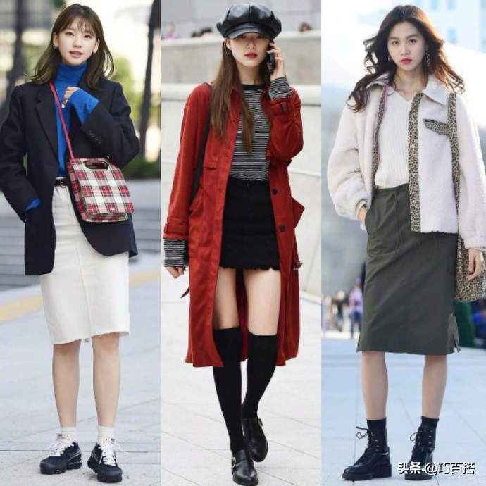 韩国街拍女人漂亮的穿搭,韩国素人街拍