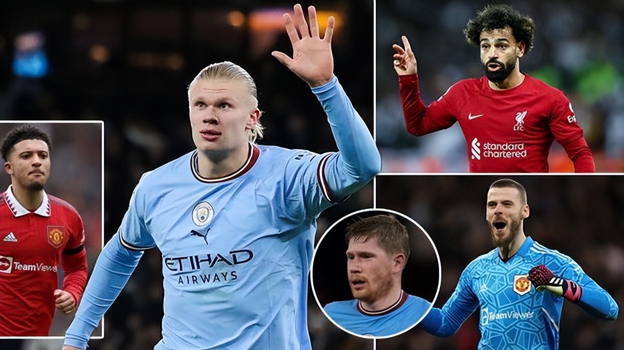 英超哈兰德射手榜落第二名,队报球星排名