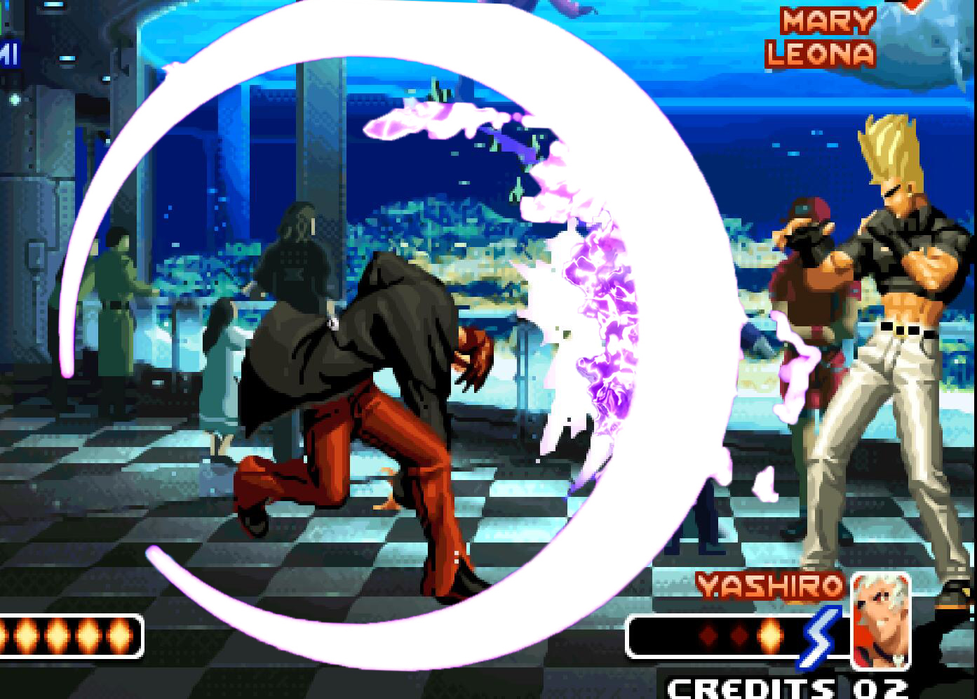 拳皇街机所有人物出招表,拳皇八神2002庵连招分解