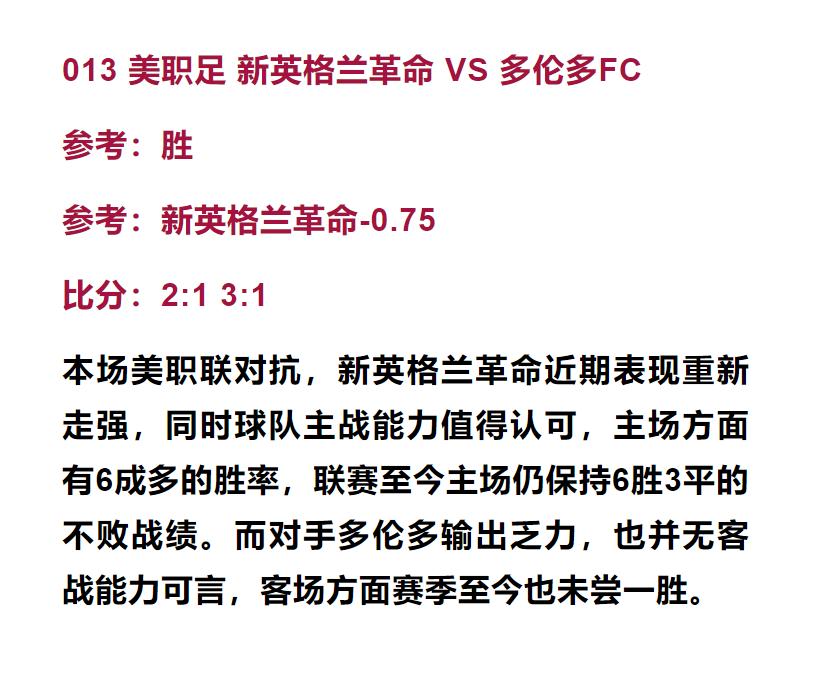 新英格兰对洛杉矶银河比分推荐,新英格兰vs纽约城预测