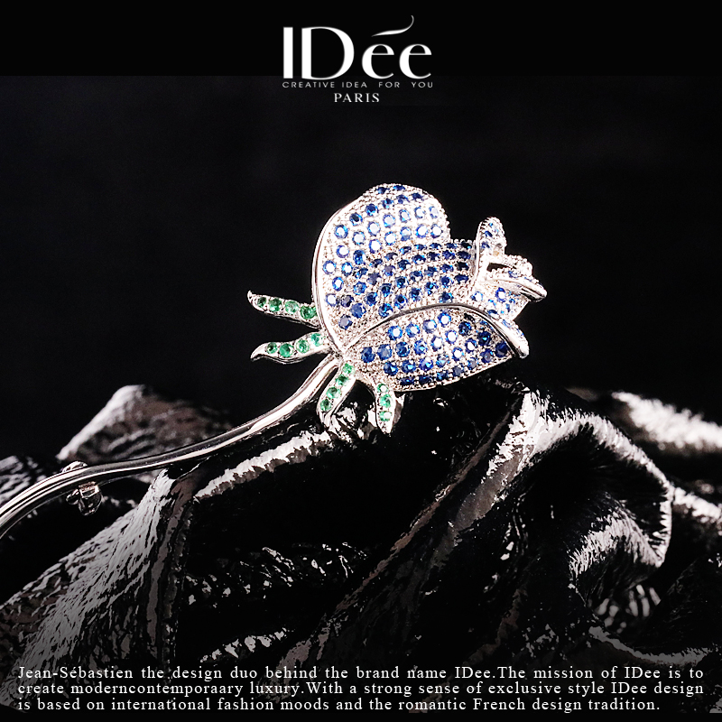 法式浪漫轻奢百搭花朵项链,法式小众玫瑰花项链