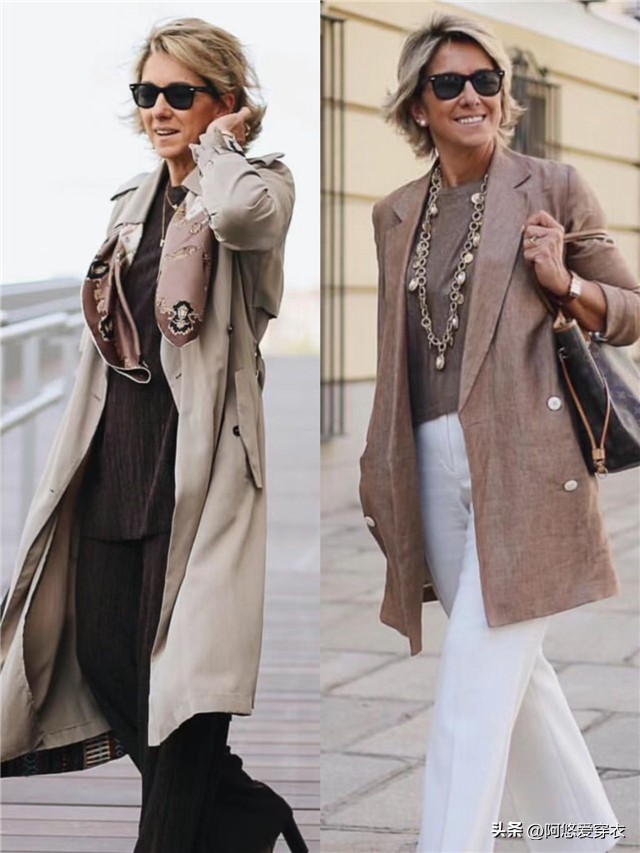 中老年妇女怎样穿衣服有高级感,60后女人不老要穿妈妈装