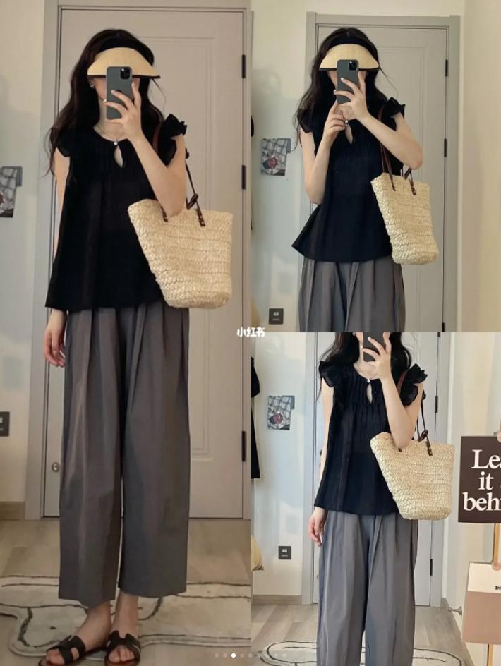 今夏流行温柔的奶杏裤洋气又显瘦,满大街都在穿的裤子