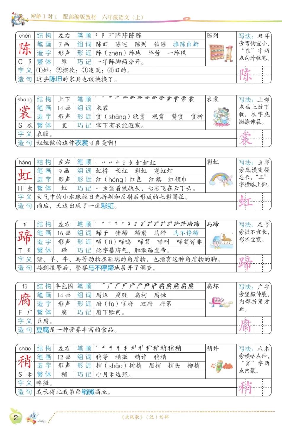 六年级上语文第一单元课文回顾,六年级上册语文第一课课文知识点