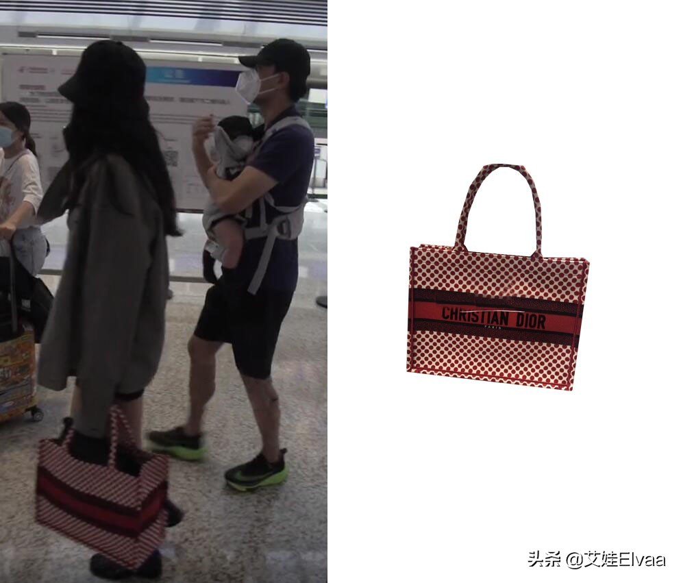 李光洁带着女儿外出,李光洁一家三口走机场