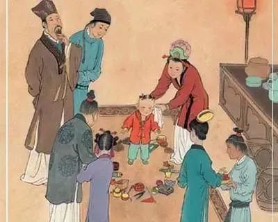 传统习俗周岁抓周,新洲抓周仪式