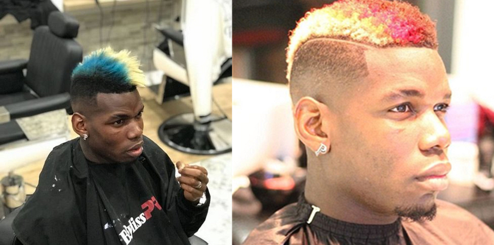 博格巴曼联发型图片,博格巴2018世界杯发型