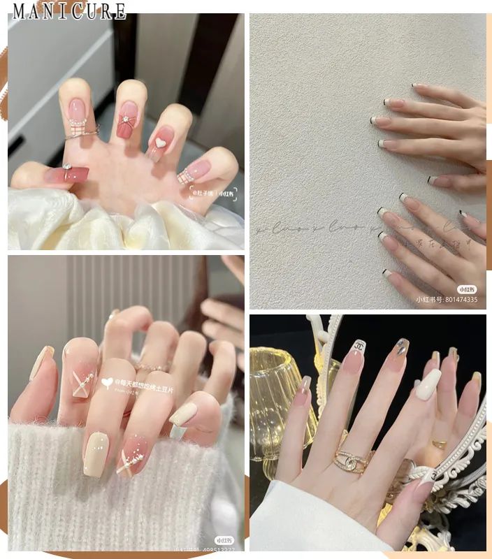 夏日美甲图片清新海底捞,夏日美甲图片清新裸色