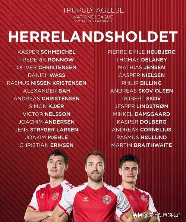 丹麦足球最新名单,西班牙足球未来核心