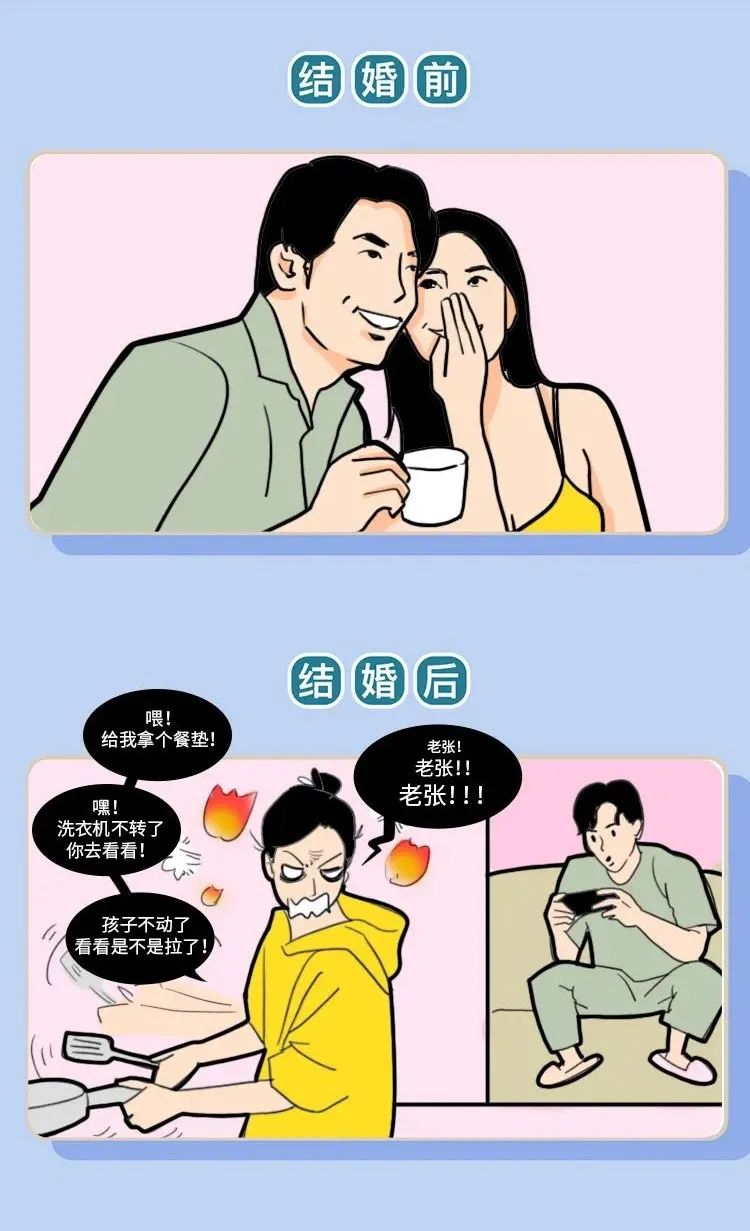 男女结婚前后对比图男的日渐憔悴,男人结婚前后的照片对比太真实了