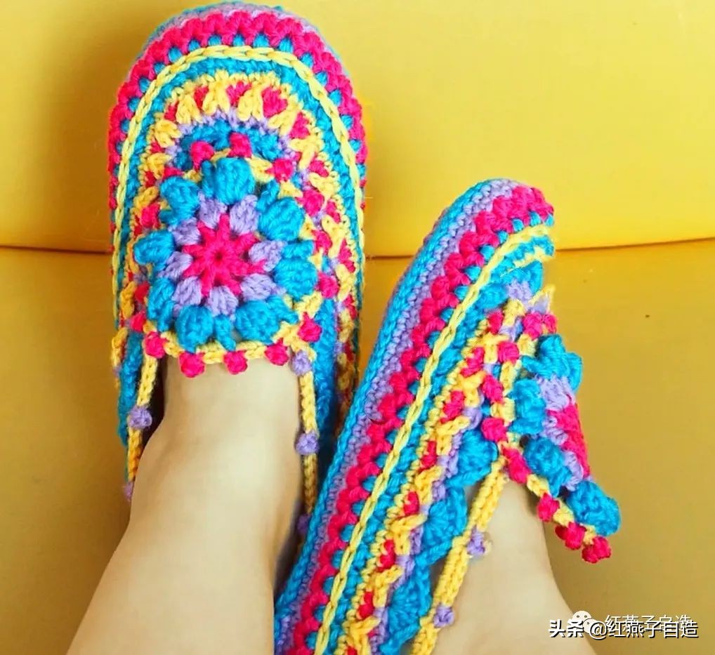 编夏天凉鞋,夏天冰丝线凉鞋镂空钩编教程