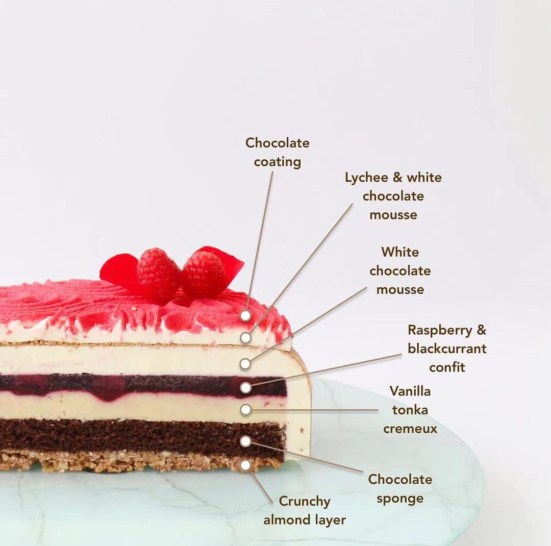 蛋糕切面,蛋糕两层夹心切面图片