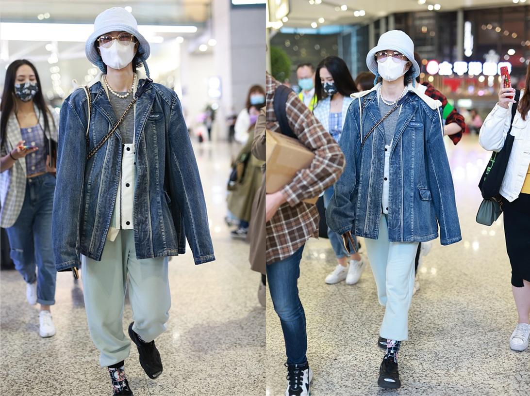 郁可唯同款薄纱背心,郁可唯同款棉服