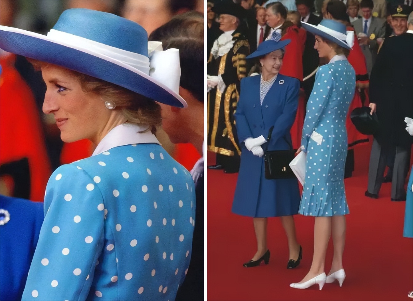 戴安娜穿紫色蕾丝裙,戴安娜经典穿搭礼服