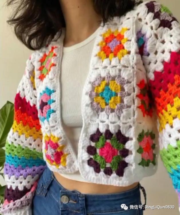 「针织作品」漂亮的祖母格图案夹克2022精品系列