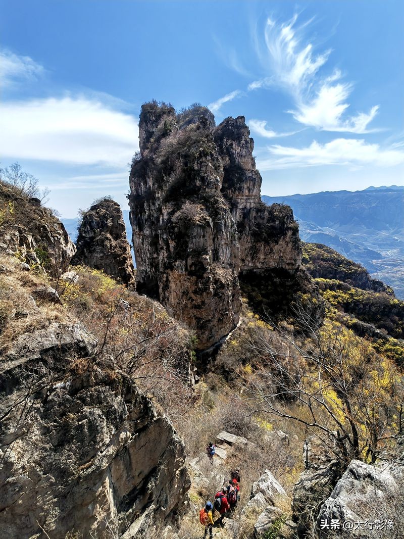 山西太行山大峡谷风景区拍照打卡,南岭太行山