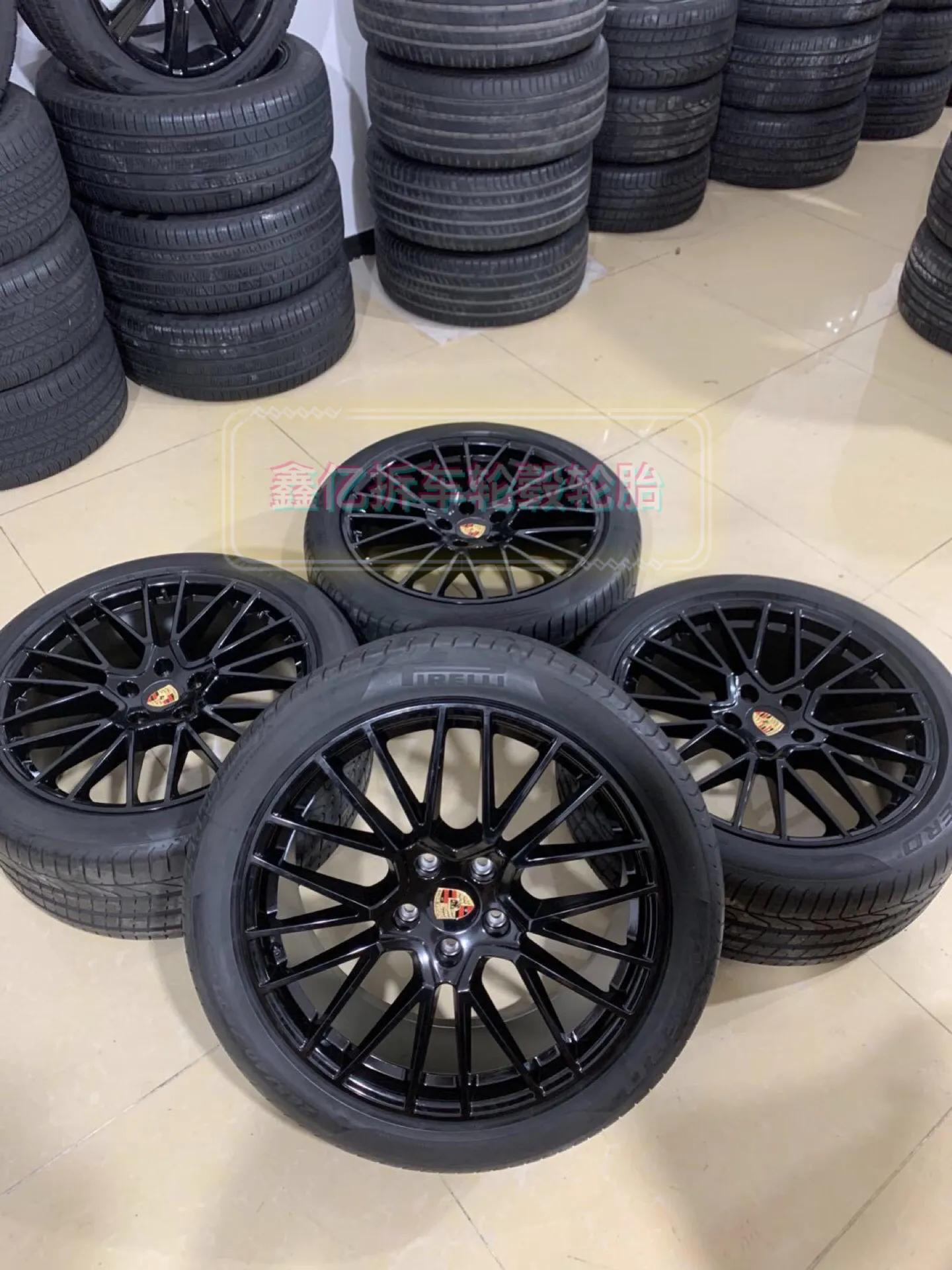 保时捷卡宴鸟巢轮毂拆车件,保时捷卡宴21寸鸟巢轮毂轮胎