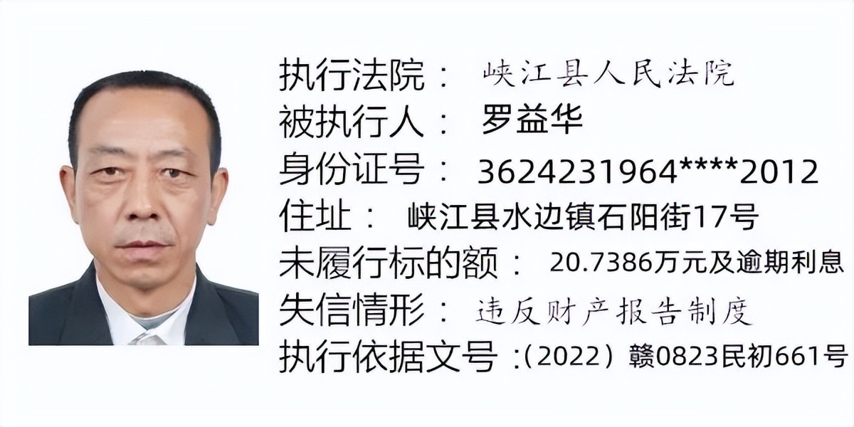 最高欠600多万！吉安法院发布一批失信者名单！快过年了，喊他们赶紧还钱！