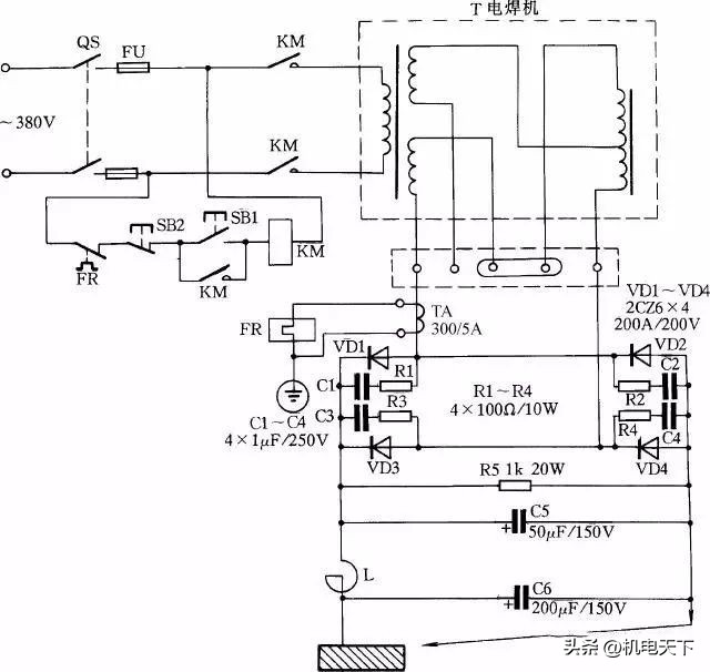 高压带电显示器电气原理接线图,电气接线图同一元件的各部分