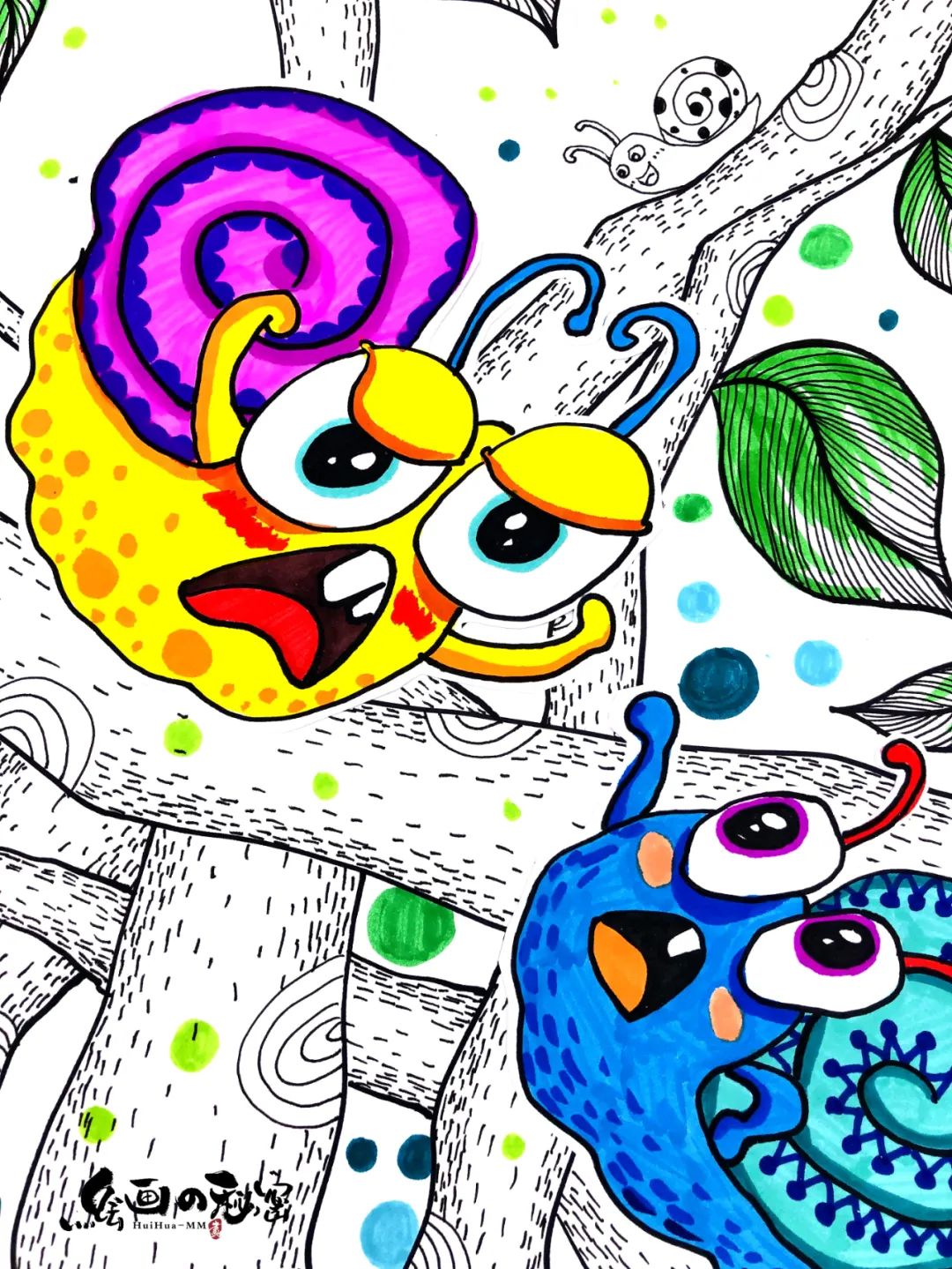 生气的蜗牛,宝宝蜗牛和水牛吵架打架