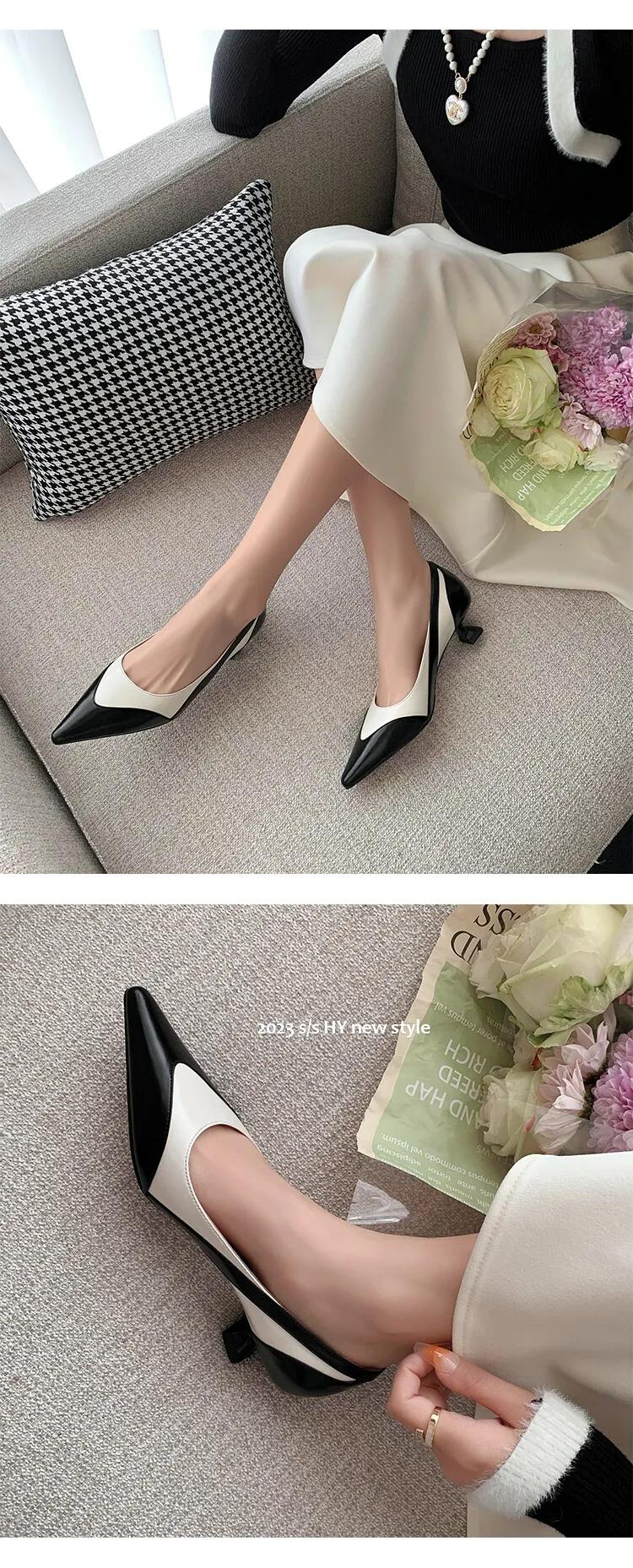 法式设计感复古小众方头单鞋,法式尖头单鞋设计师