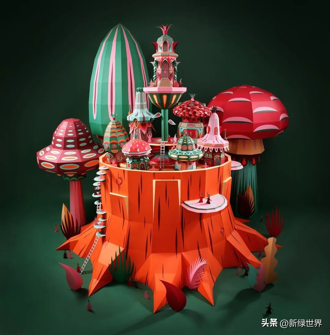 纸艺作品绘画,千变万化的纸艺术作品