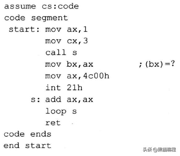 汇编指令ret详解,汇编语言中hlt用法