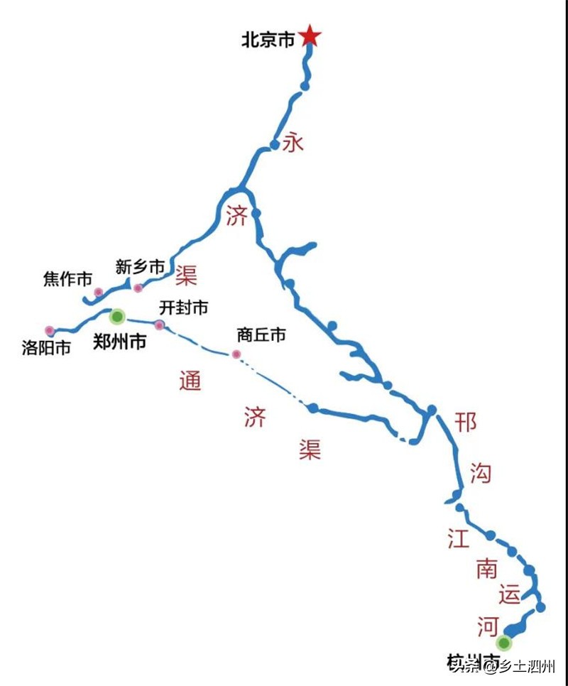 隋唐大运河通济渠永济渠,通济渠与隋唐大运河