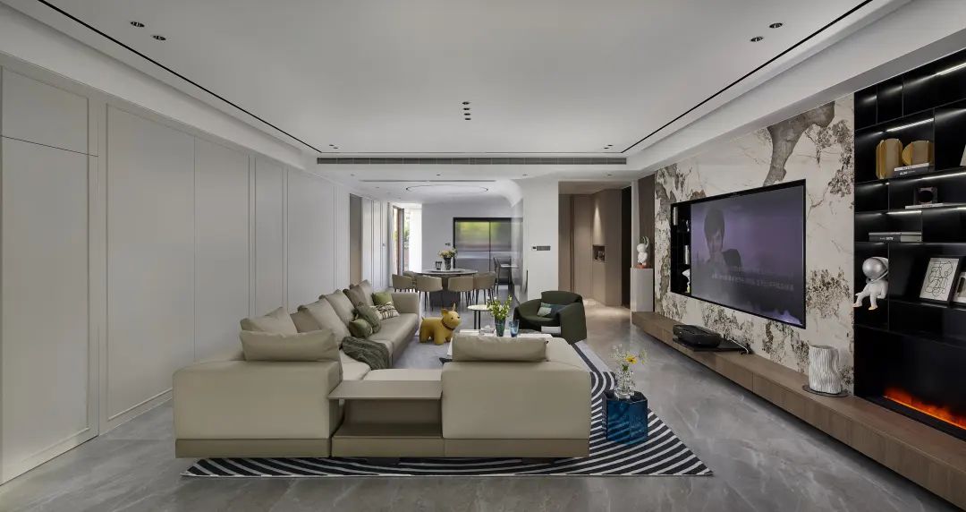 现代简奢空间设计图,245大平层轻奢装修风格