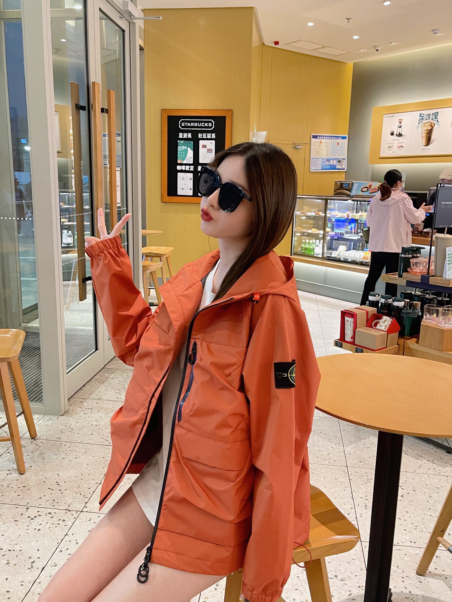 潮牌stone石头岛斜拉链冲锋衣外套,石头岛冲锋衣斜拉链款官网价格