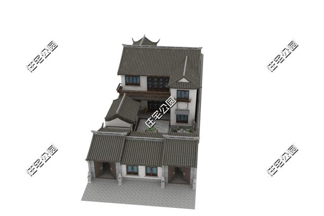 分享高端别墅,七款中式合院经典款