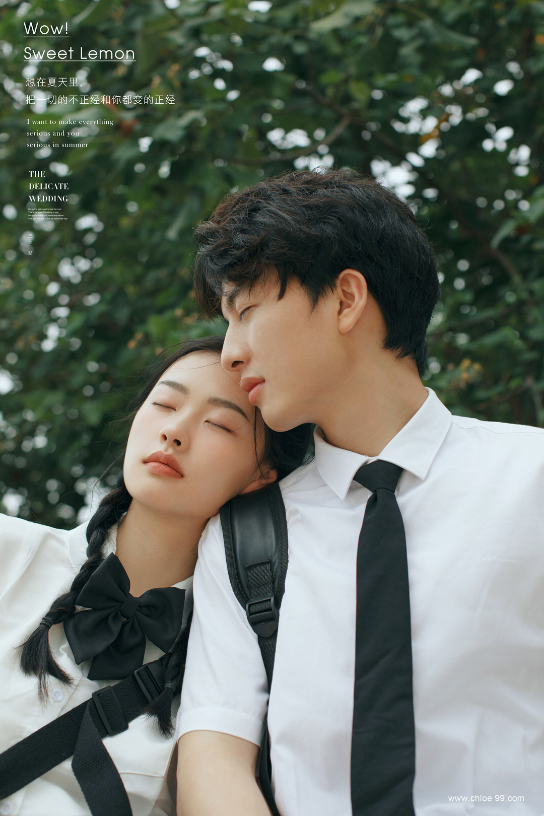 这回拿的是偶像剧男女主剧本，高甜剧情式婚纱照