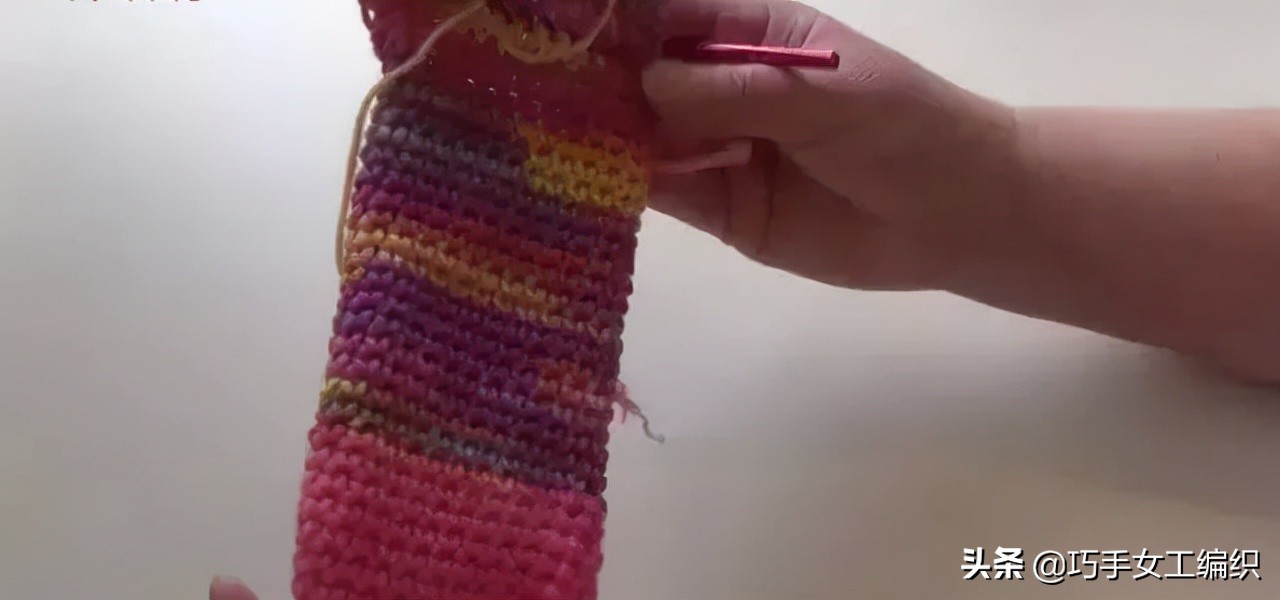 成人毛线长筒袜子的钩织教程,花边镂空蕾丝短袜防滑地板袜