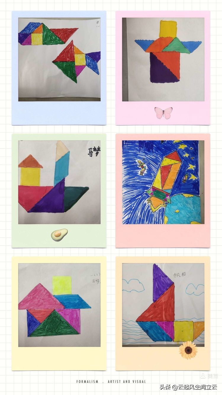 小学生手工教学拼图,小学生拼图创意图片