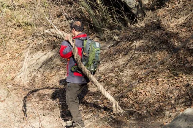 冬天寻访秦岭大峪，不但还有古道遗迹可循，还能见到这条野生广告