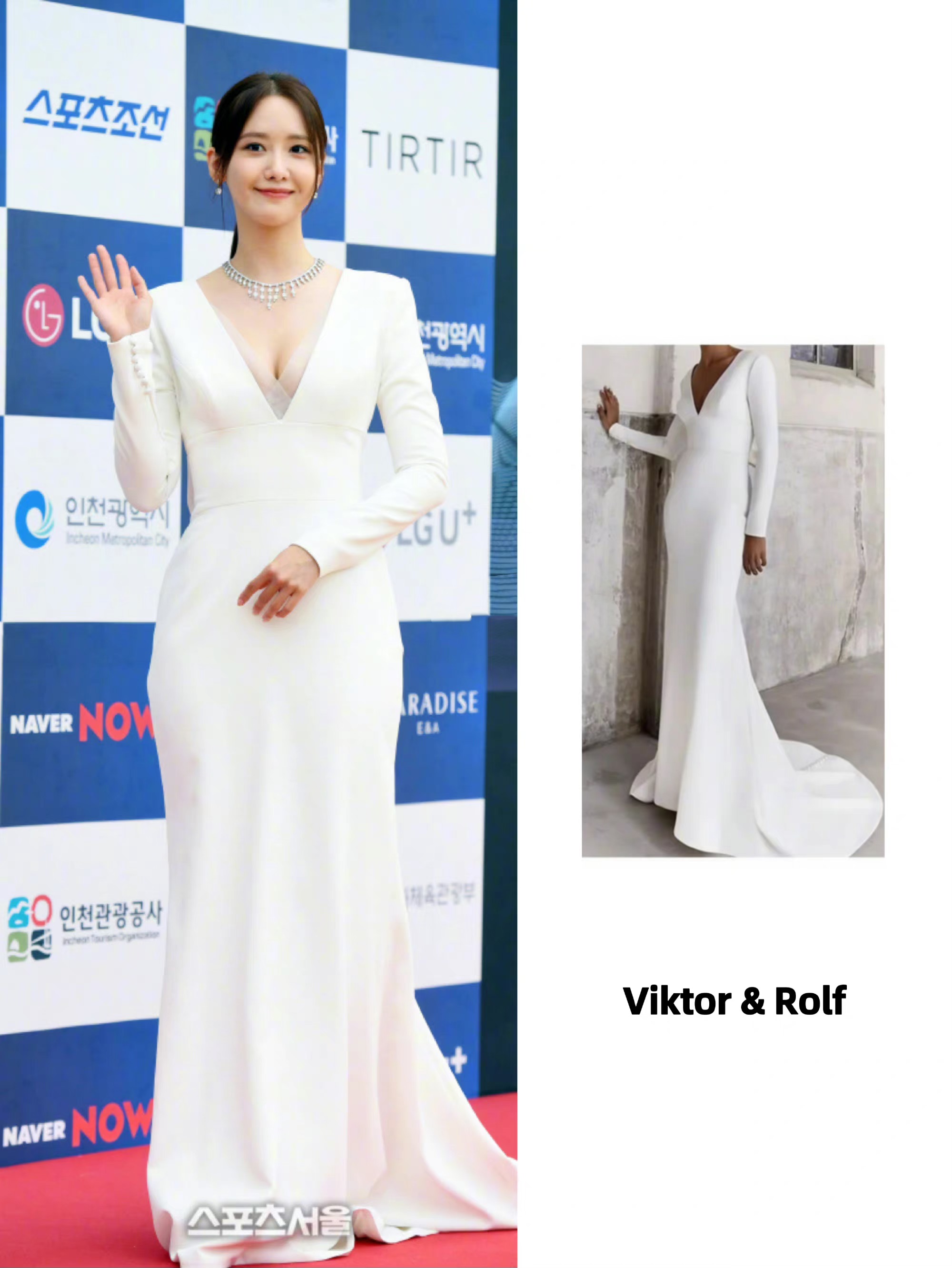 韩女星露背装走红毯,韩国女明星走红毯穿深v