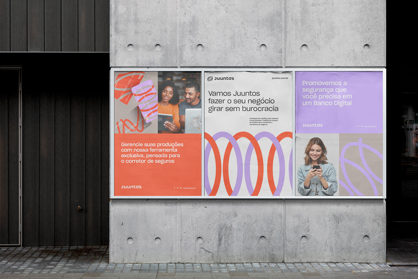 Juntoos巴西金融科技初创公司品牌logo设计via：EstúdioKuumba
